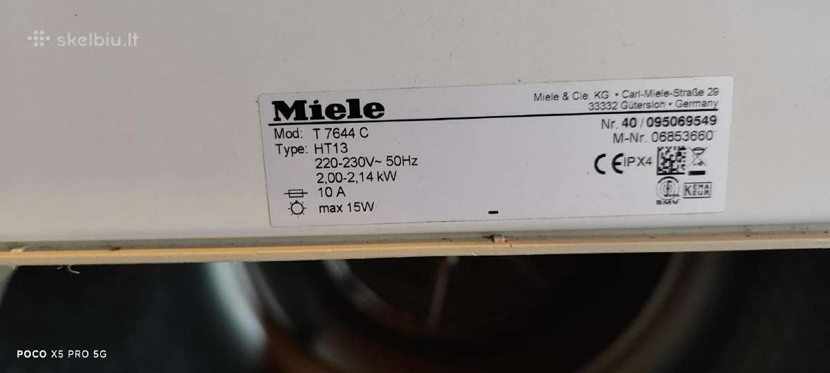 Aeg T7den843g 8kg Su Silumos Siurbliu - nuotraukos Nr. 8