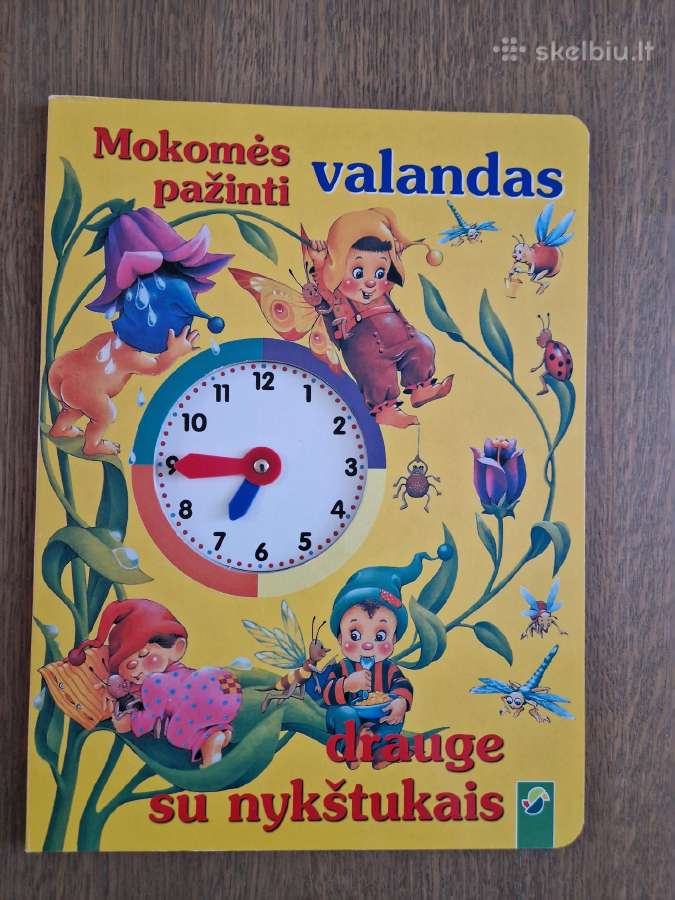 Knyga su laikroduku. Mokomės pažinti valandas
