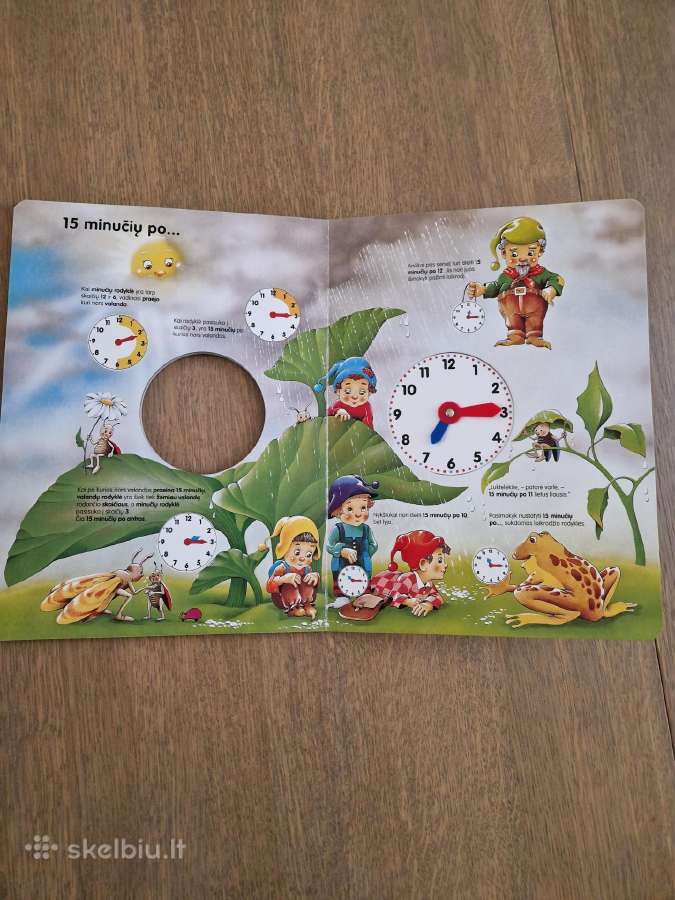 Knyga su laikroduku. Mokomės pažinti valandas - nuotraukos Nr. 2