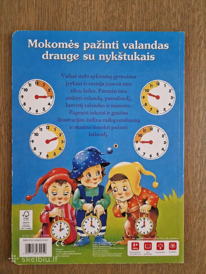 Knyga su laikroduku. Mokomės pažinti valandas - nuotraukos Nr. 4