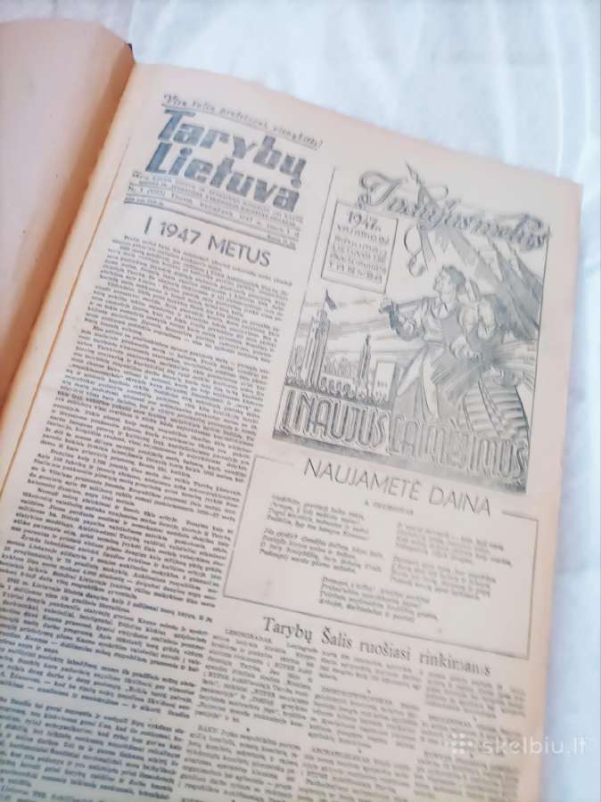 Laikraščiai "Tarybu Lietuva, 1947m.