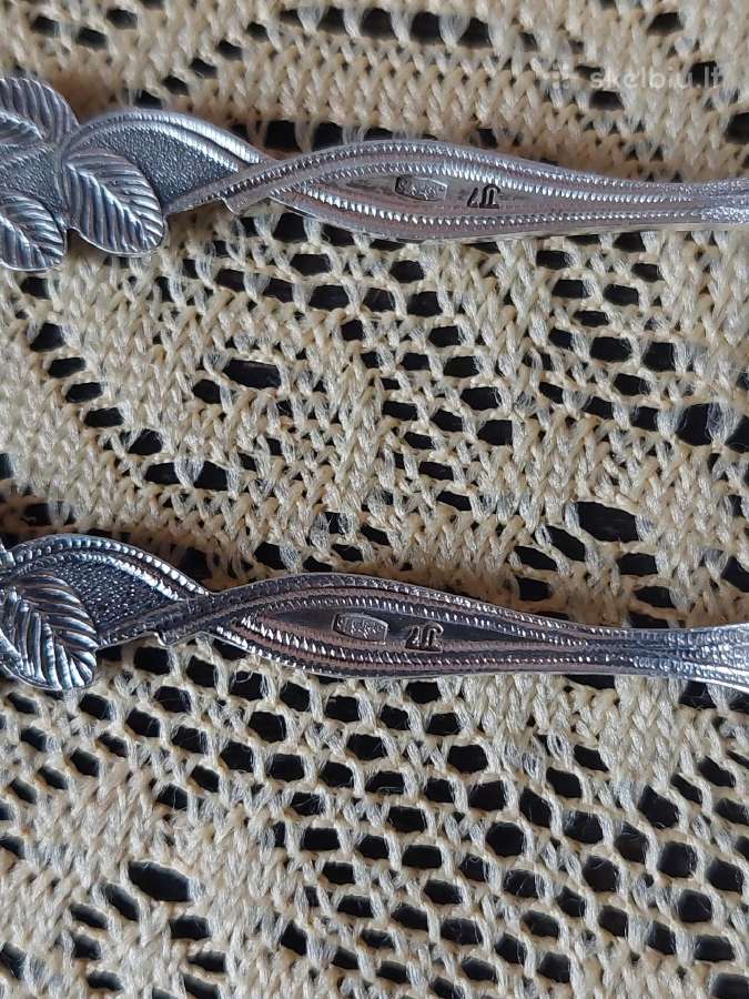 Sidabras. Šaukšteliai kavos 6 vnt. Praba 875. - nuotraukos Nr. 8