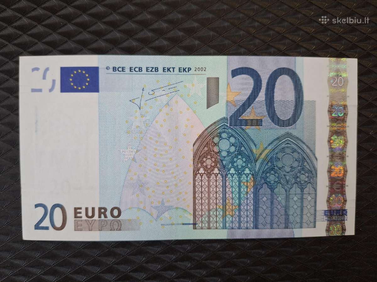 20 euro banknotas 2002 m seno tipo
