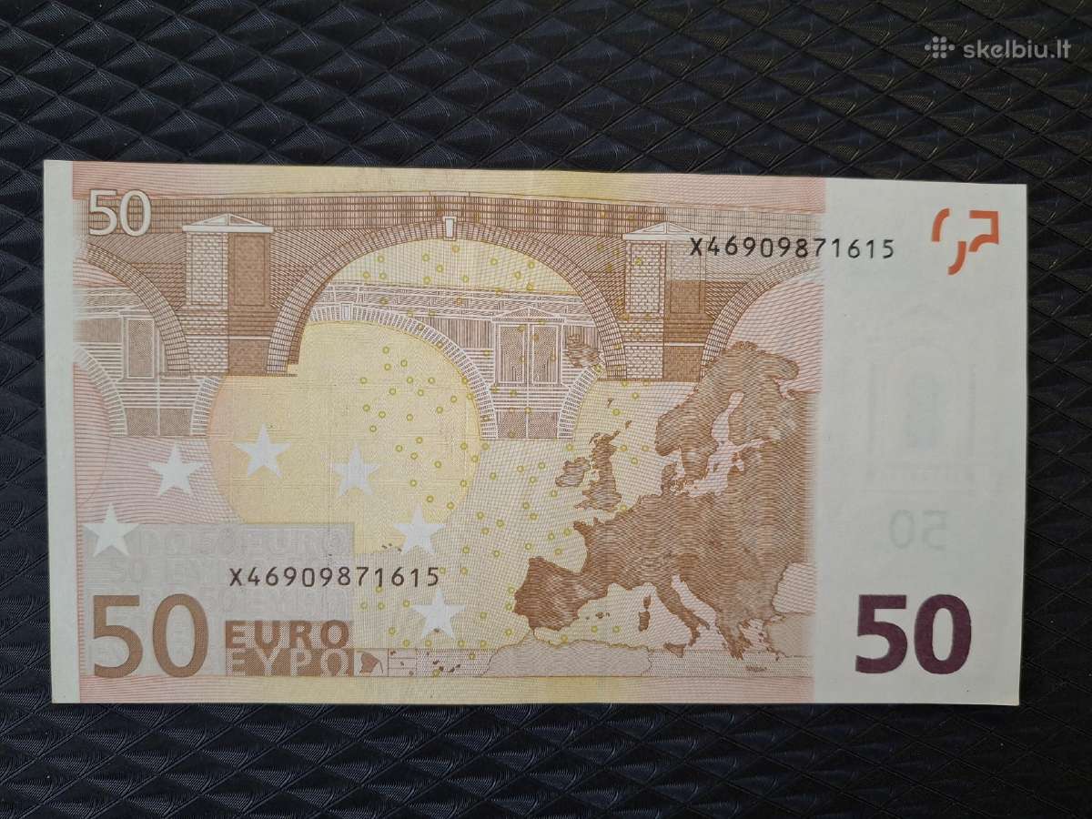 50 euro banknotai 2002 metu, seno tipo - nuotraukos Nr. 7