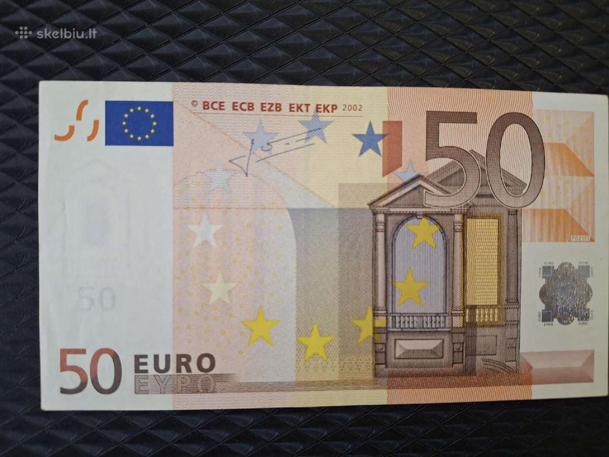 50 euro banknotai 2002 metu, seno tipo - nuotraukos Nr. 2