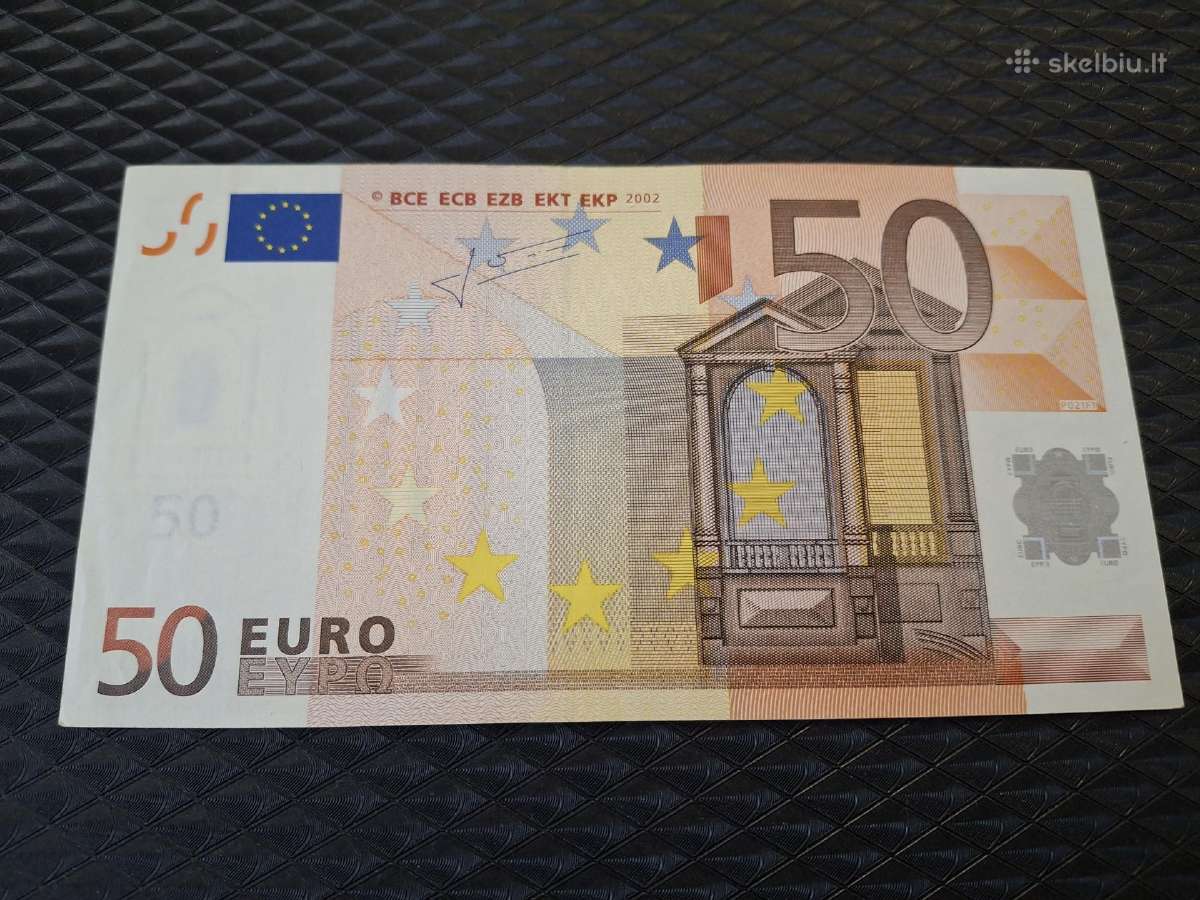 50 euro banknotai 2002 metu, seno tipo - nuotraukos Nr. 3