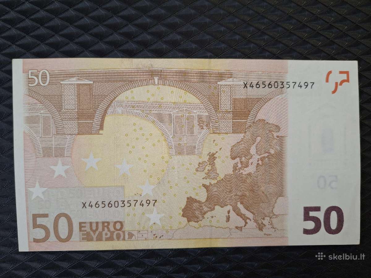 50 euro banknotai 2002 metu, seno tipo - nuotraukos Nr. 4