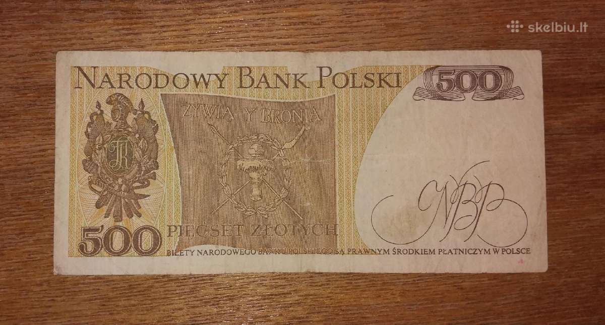 Lenkijos 500 zlotų banknotas - nuotraukos Nr. 2