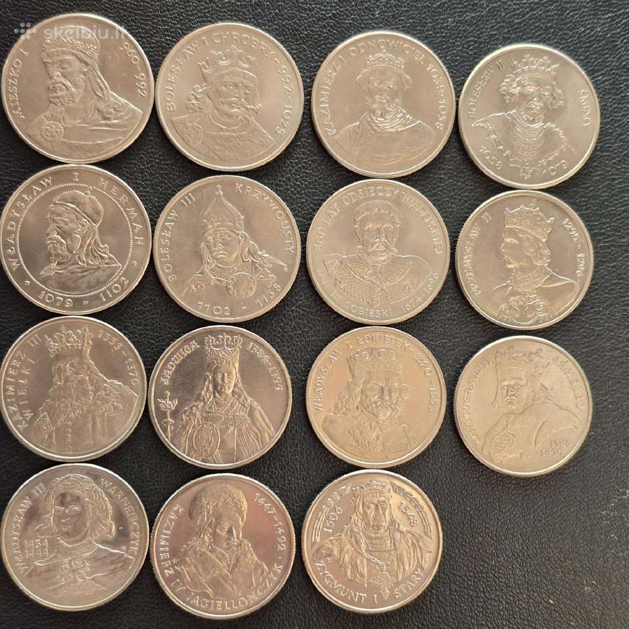 Lenkija 1979-1994 50-20 000 zl Lenkijos karaliai