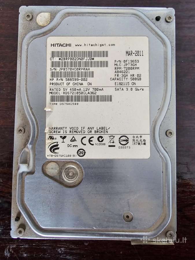 Stacionaraus kompiuterio hardas 500gb - nuotraukos Nr. 2