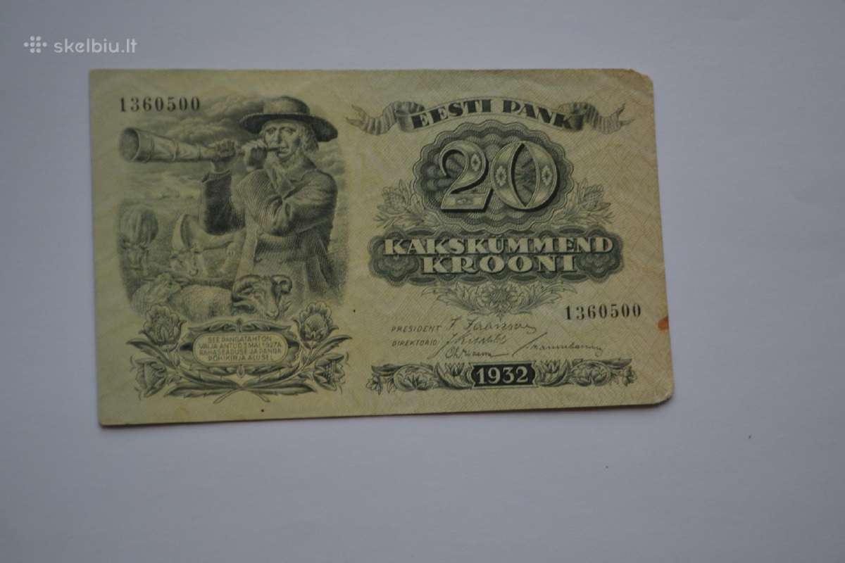 20 Estijos kronu 1932 m