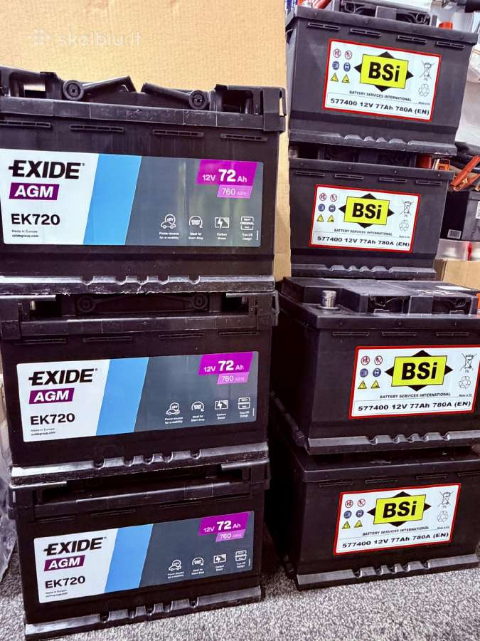 Akumuliatoriai Ad,mutlu,exide,agm - nuotraukos Nr. 4