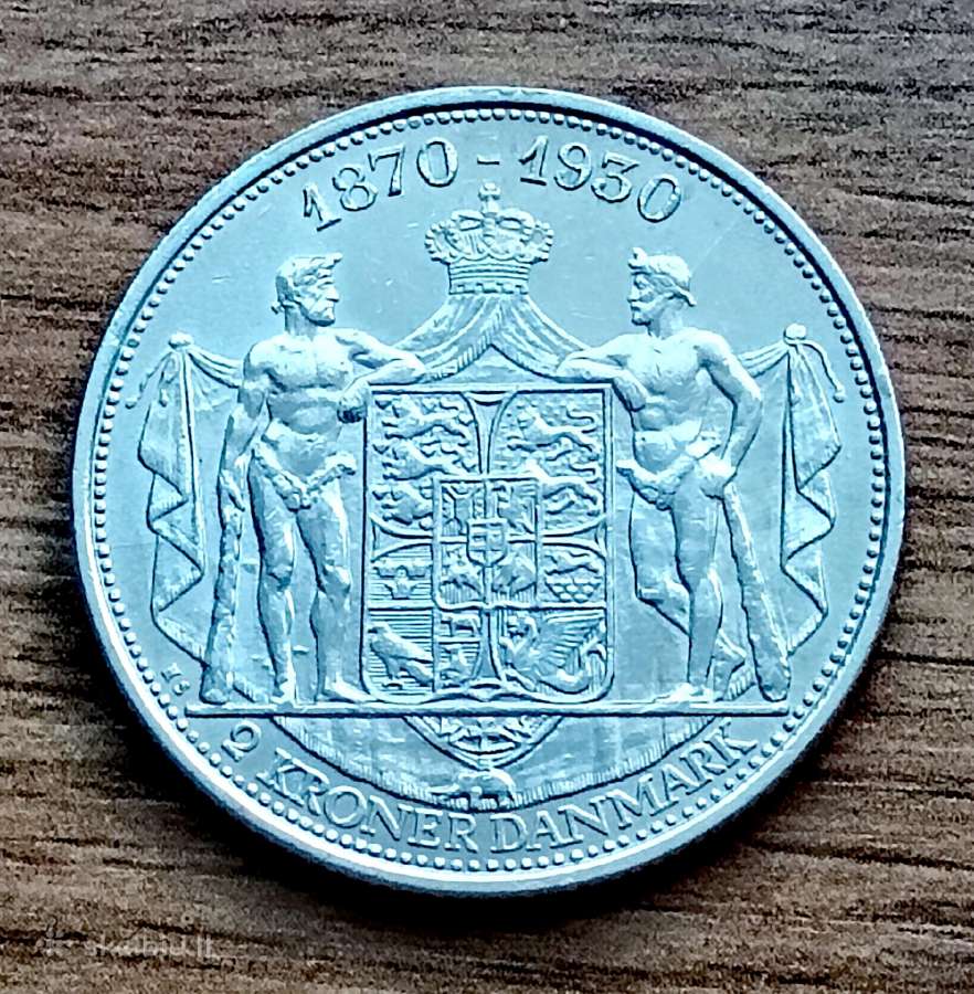 Danijos 2 kronų moneta 1930 m.