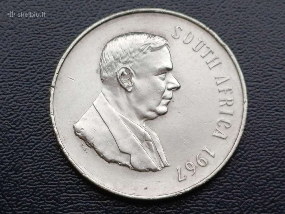 1 randas 1967m. Pietų Afrika sidabras 800 - nuotraukos Nr. 2