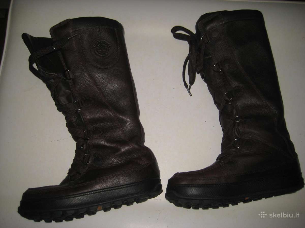 Timberland moteriski naturalios odos sniego batai