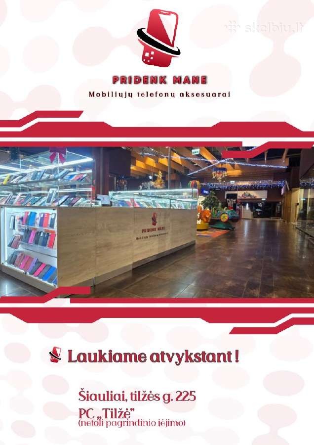 Dėklai, aksesuarai, priedai mobiliesiems,
