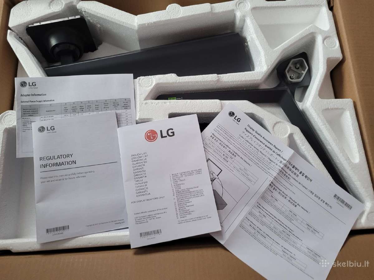 27" ultra gear LG 27gr75q 165hz 2024 su defektu - nuotraukos Nr. 5