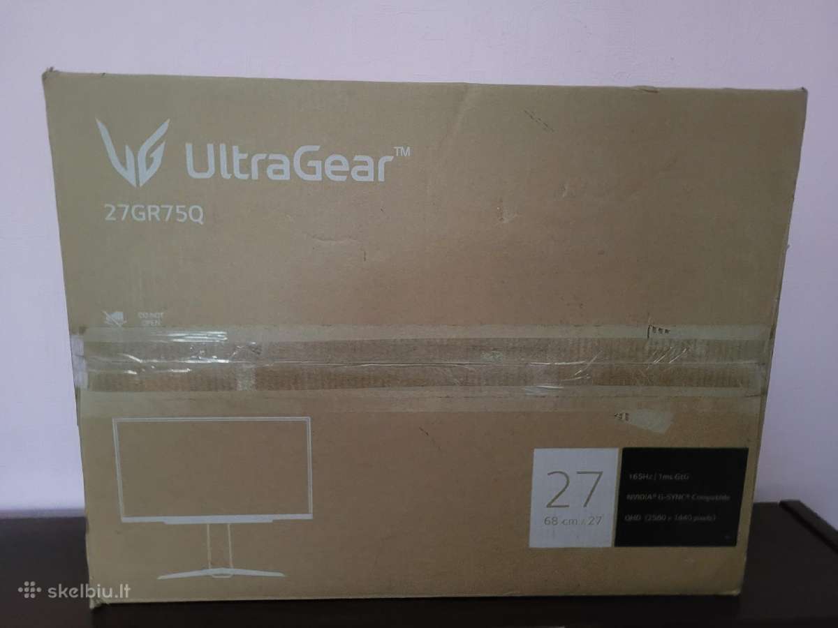 27" ultra gear LG 27gr75q 165hz 2024 su defektu - nuotraukos Nr. 2