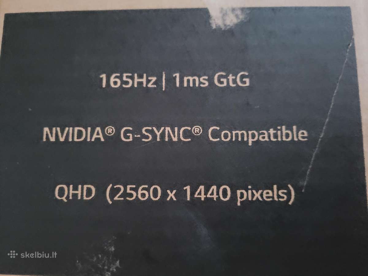27" ultra gear LG 27gr75q 165hz 2024 su defektu - nuotraukos Nr. 3