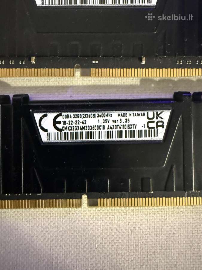 Corsair Vengeance Lpx Ddr4 RAM 32gb (2x16gb) 3600m - nuotraukos Nr. 3