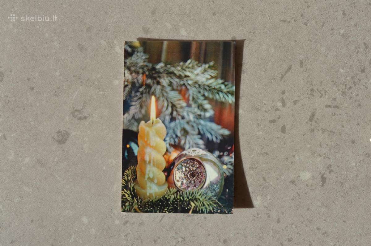 Vintage šventinis atvirukas grafika
