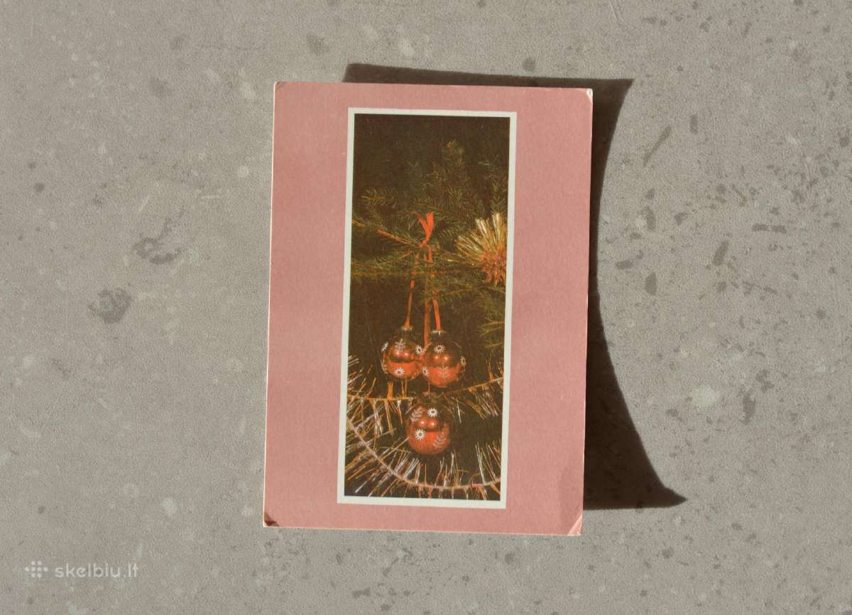 Vintage šventinis atvirukas grafika
