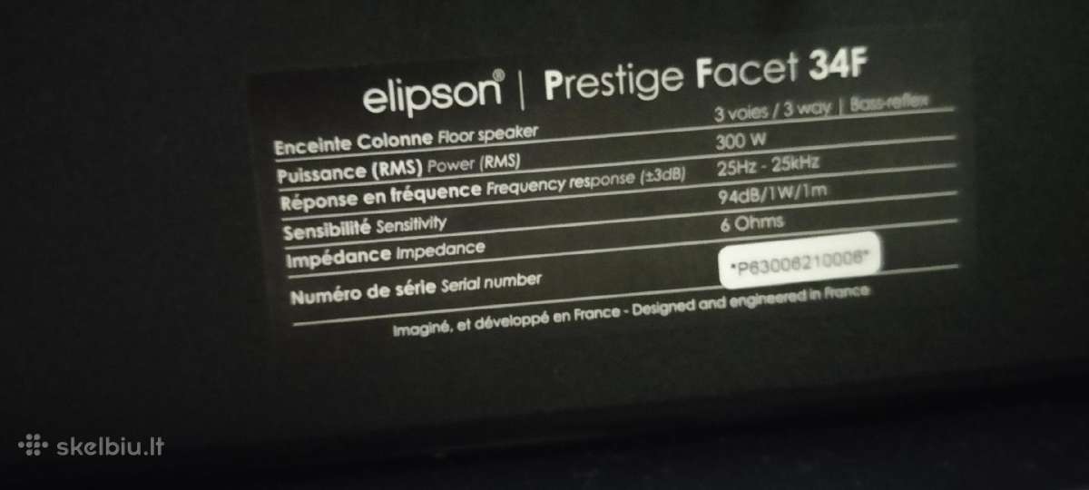 Elipson Prestige facet 34f kolonėlės - nuotraukos Nr. 9