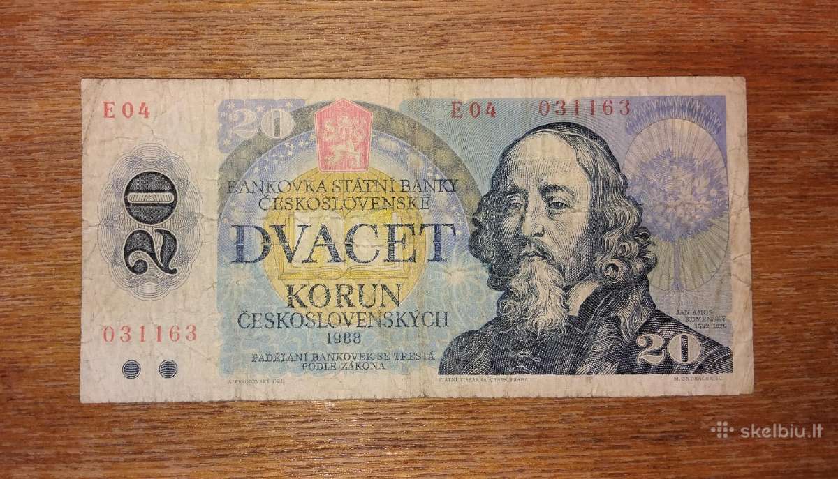 Čekoslovakijos 20 korun banknotas