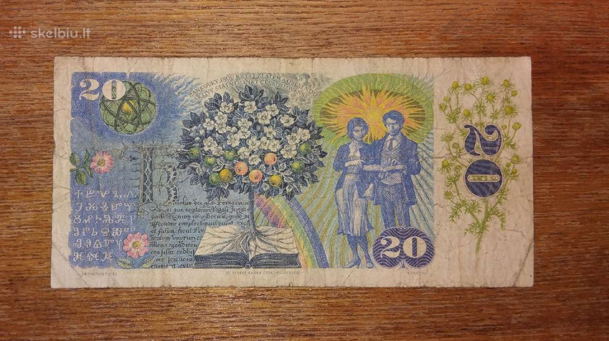 Čekoslovakijos 20 korun banknotas - nuotraukos Nr. 2