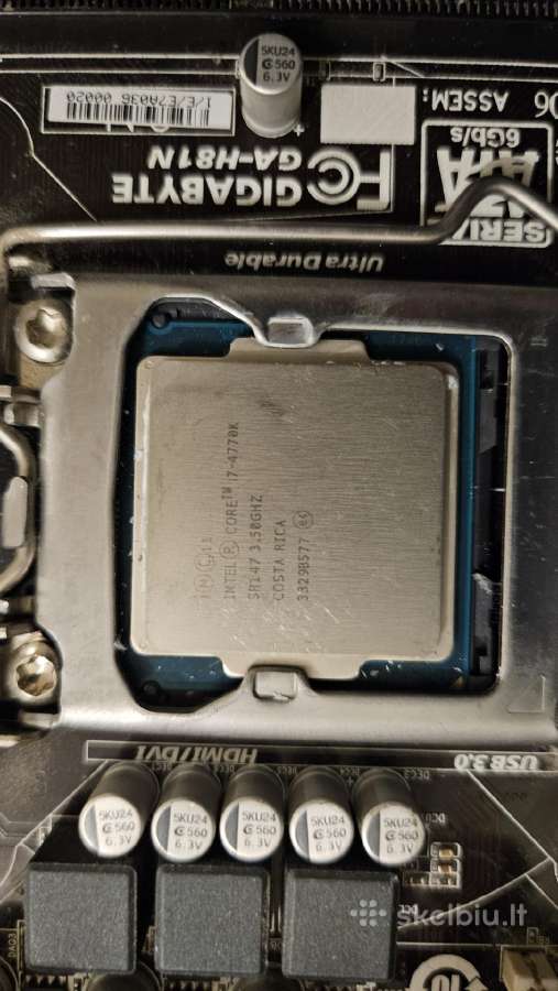 Itx MB, 2x8gb ddr3, i7 4770k komplektukas - nuotraukos Nr. 2