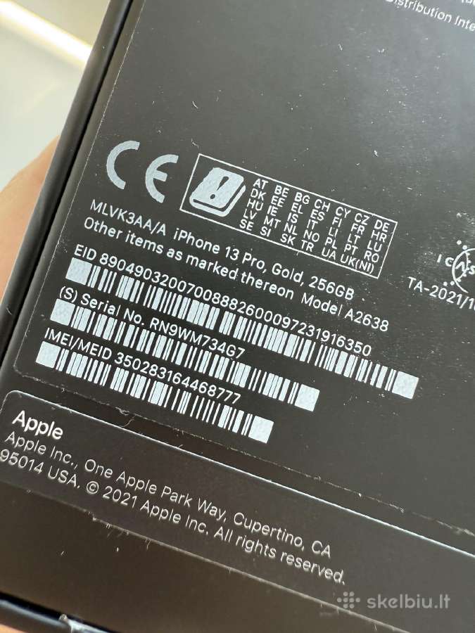 Labai prižiūrėtas iPhone 13 Pro 256gb su dežute - nuotraukos Nr. 8