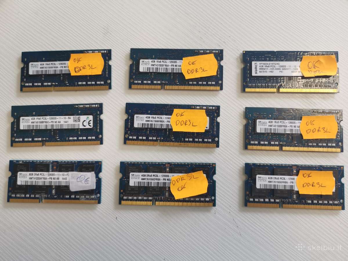 Ddr1 / Ddr2 / Ddr3 / Ddr3l / Ddr4 RAM atmintis