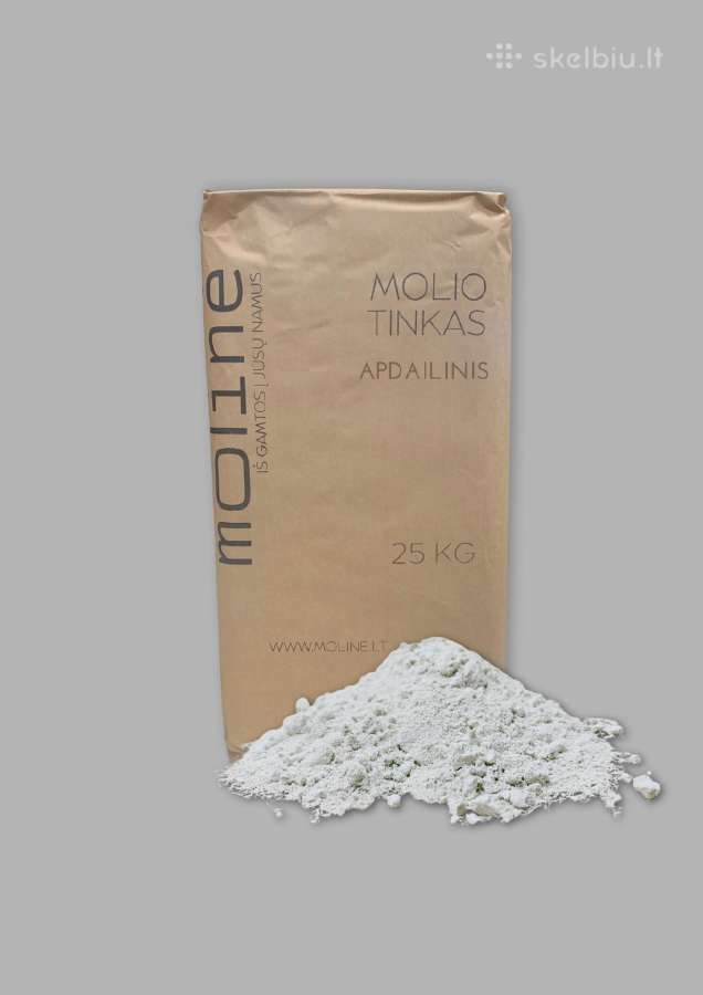 Baltas natūralus apdailinis molio tinkas