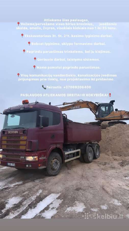 Smelis, žvyras, juodžiamis skalda.technikos nuoma - nuotraukos Nr. 10