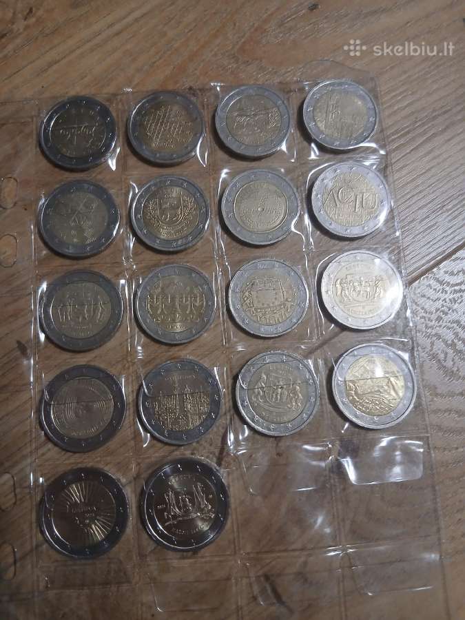 2 Eurų monetos