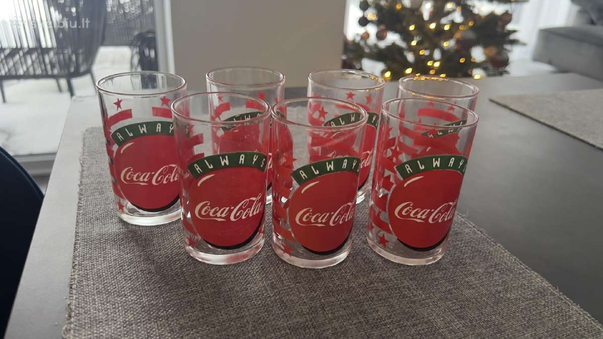 Stiklinės coca cola 7vnt.