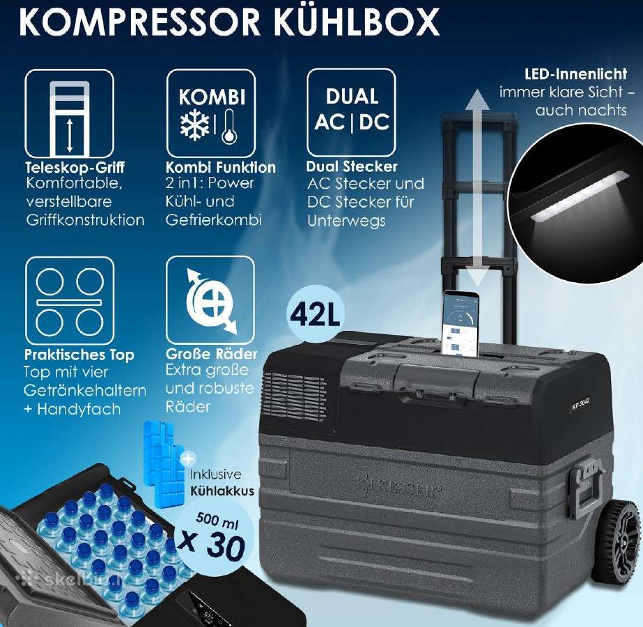 Šaldytuvas kompresorinis kelioninis 52l
