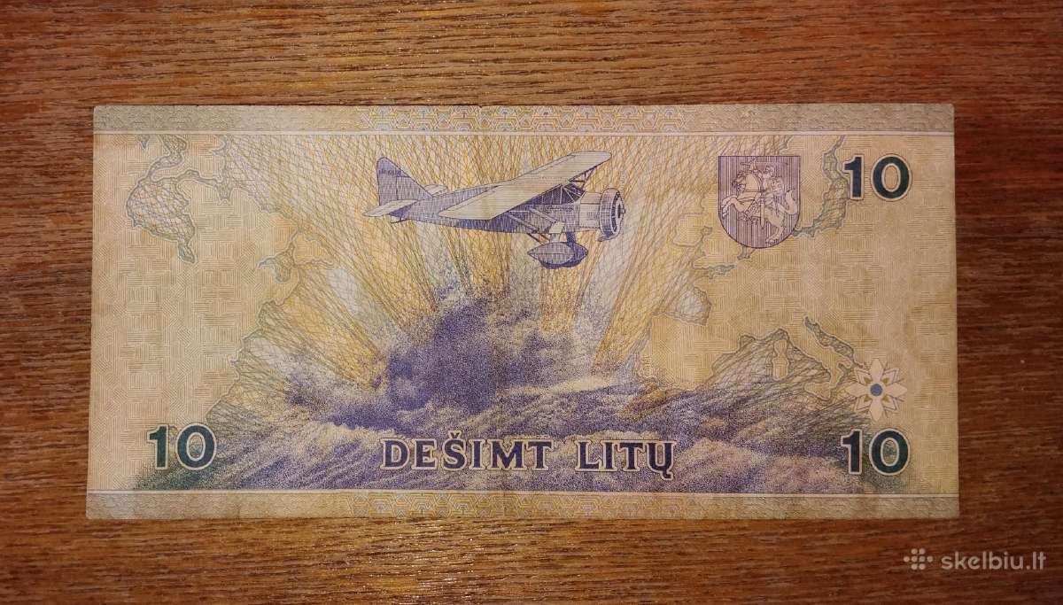 Lietuvos 10 litu banknotas - nuotraukos Nr. 2