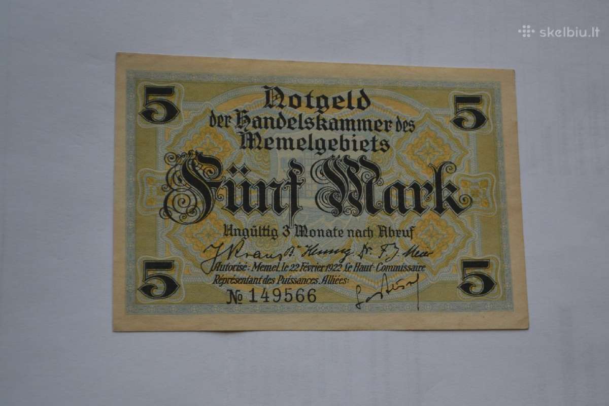 1922 m.memelio 5 Markes