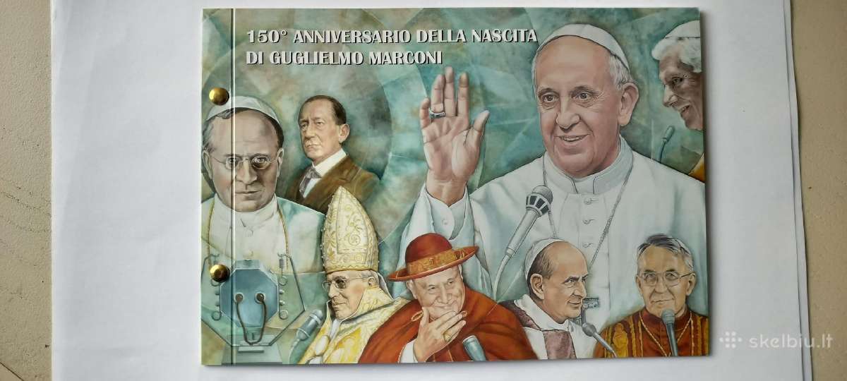 Vatikano 2 eurų moneta ''Marconi ''aplanke 2024