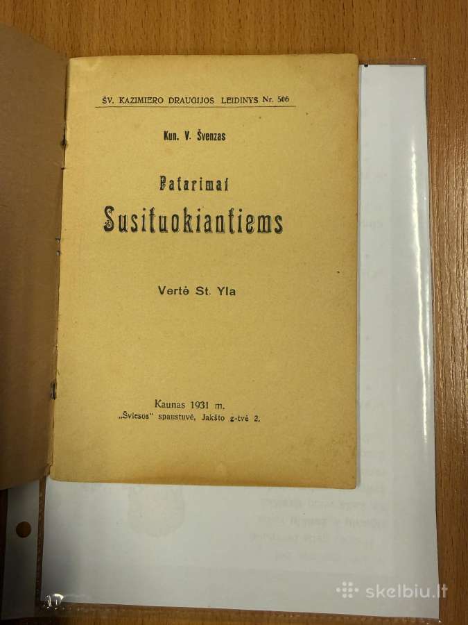 Patarimai susituokiantiems 1931 - nuotraukos Nr. 2
