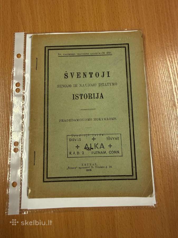 Šventoji senojo ir naujojo įstatymo istorija 1919