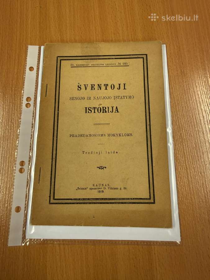 Šventoji senojo ir naujojo įstatymo istorija 1919