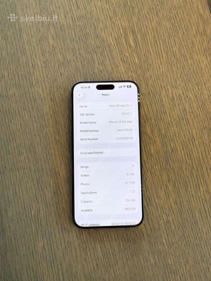 iPhone 15 Promax, 256 GB - nuotraukos Nr. 4