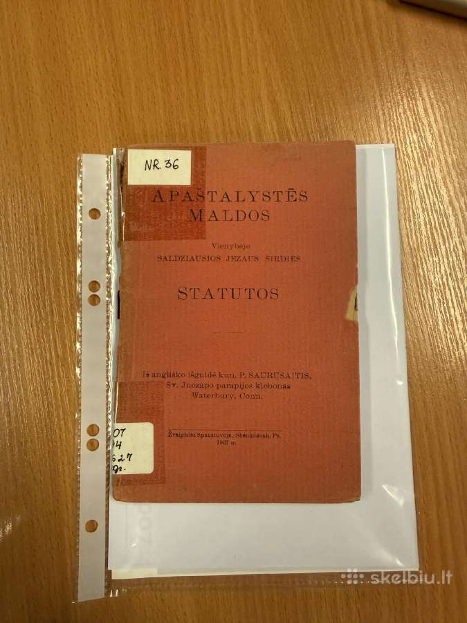 Apaštalystės maldos 1907