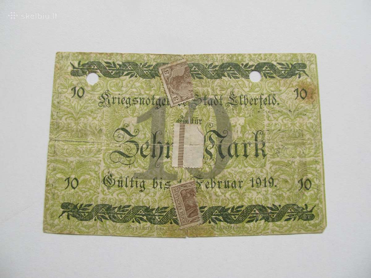 10 markiu , Elberfeld Vokietija , 1918 - nuotraukos Nr. 2