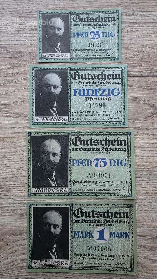 1921 metų pilnas Šilutės rinkinys komplektas