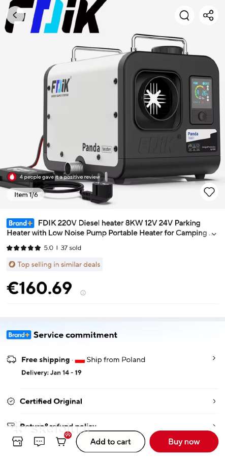 Dyzelinis autonominis oro šildytuvas 8kw webasto - nuotraukos Nr. 13