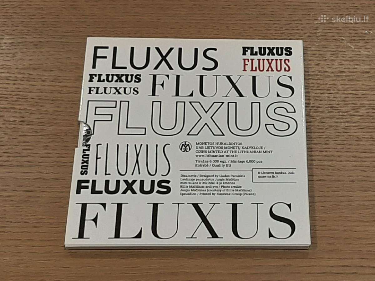 2021 m.apyvartinių eurų monetų rinkinys Fluxus