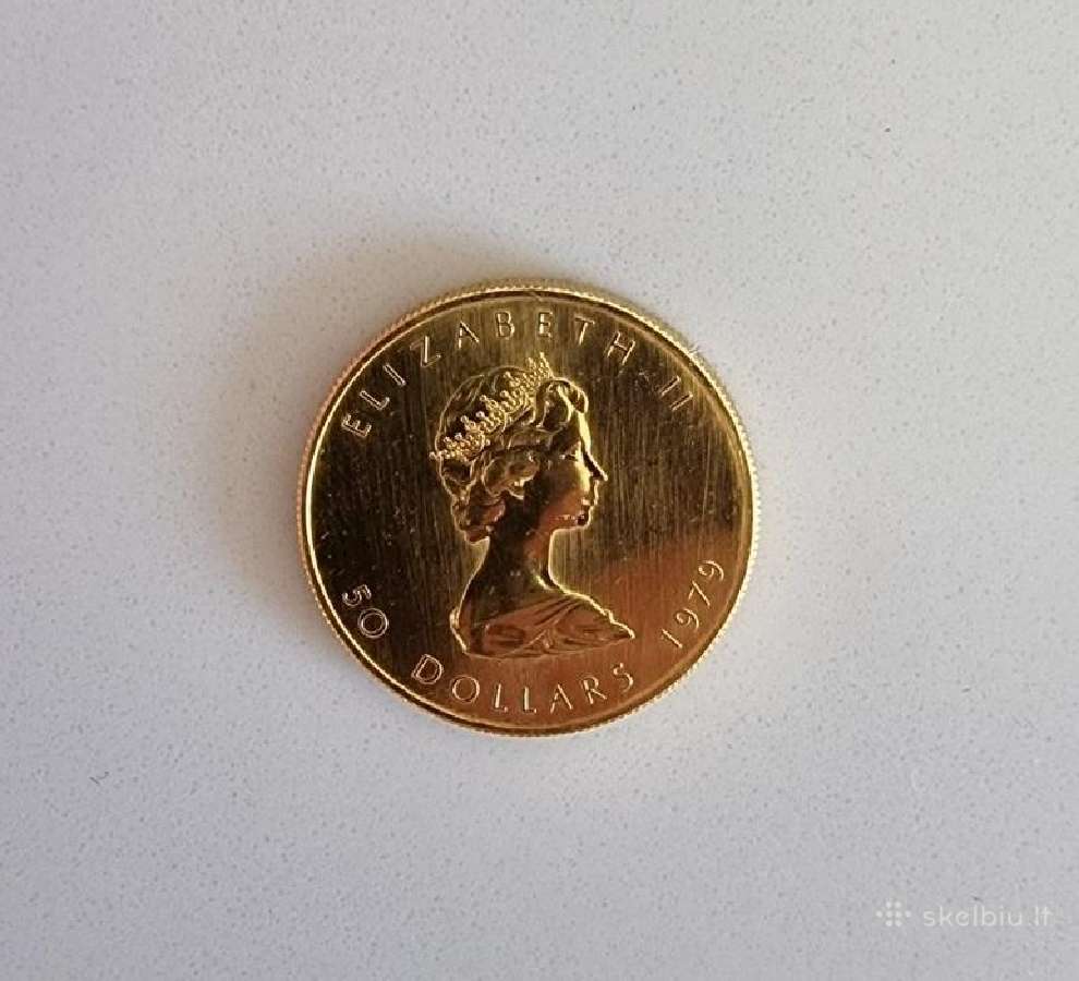 1 oz Klevo lapas Kanada auksinė moneta
